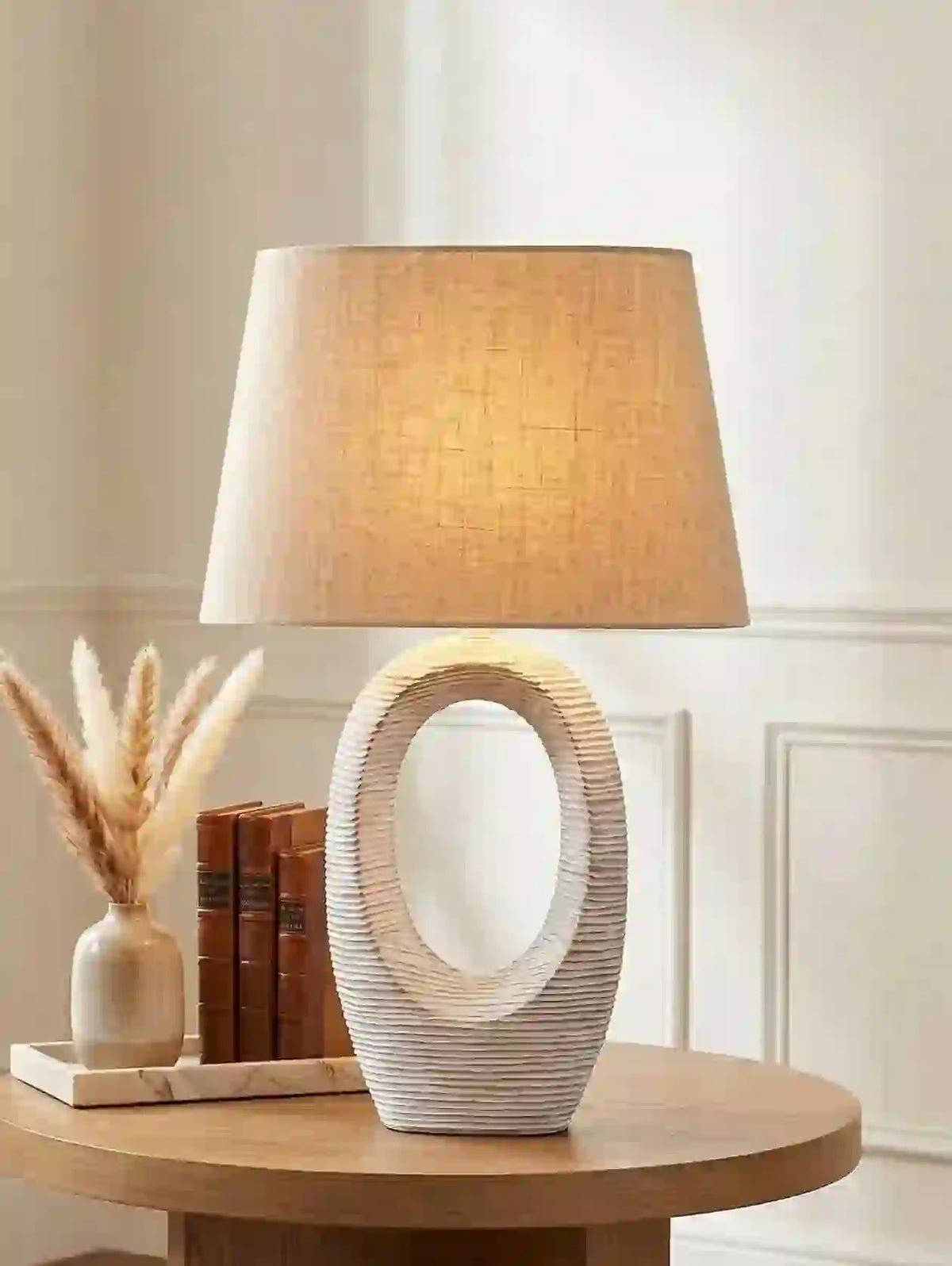 Halo Ceramic Detailed Table Lamp
