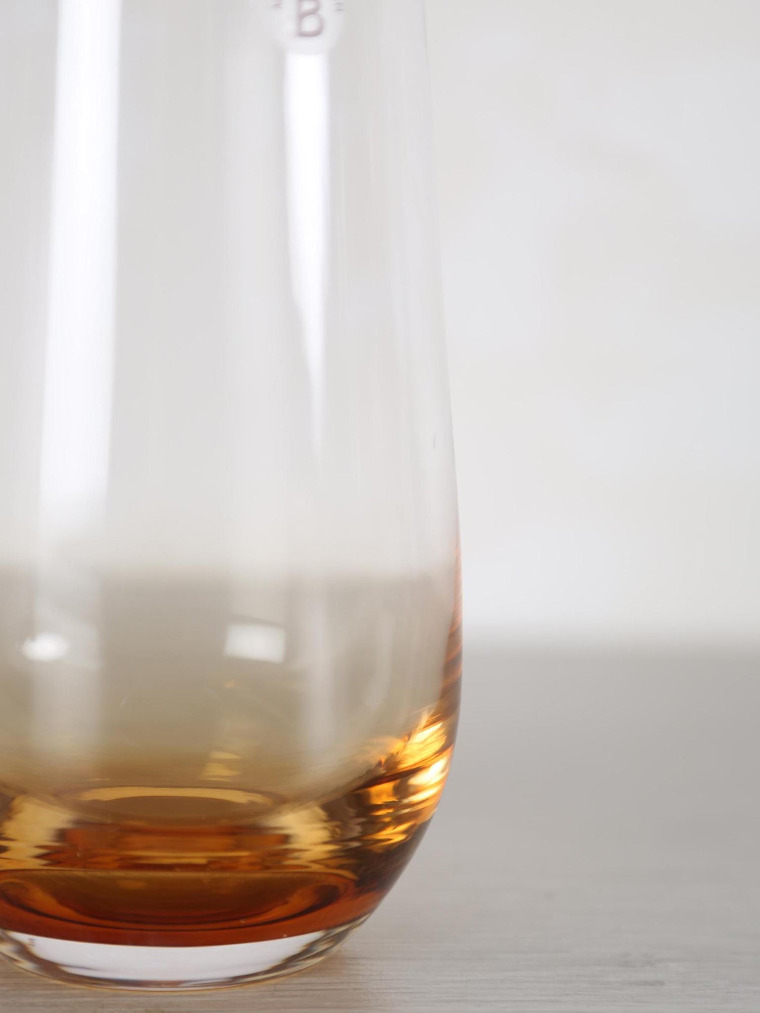 Large  Amber Mouthblown Tumbler