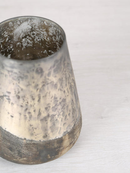 Travers Stormlight Glass Vase  - Grey Antique Finish - 3 Sizes Available