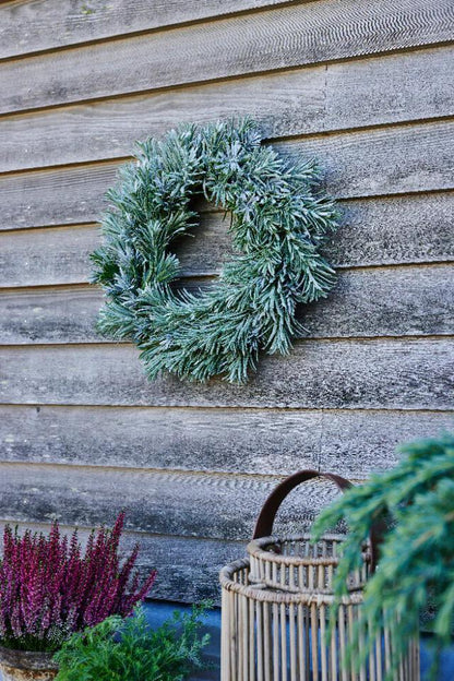 Vintia wreath - 40X40X8 cm - Shaded Green &amp; Off White