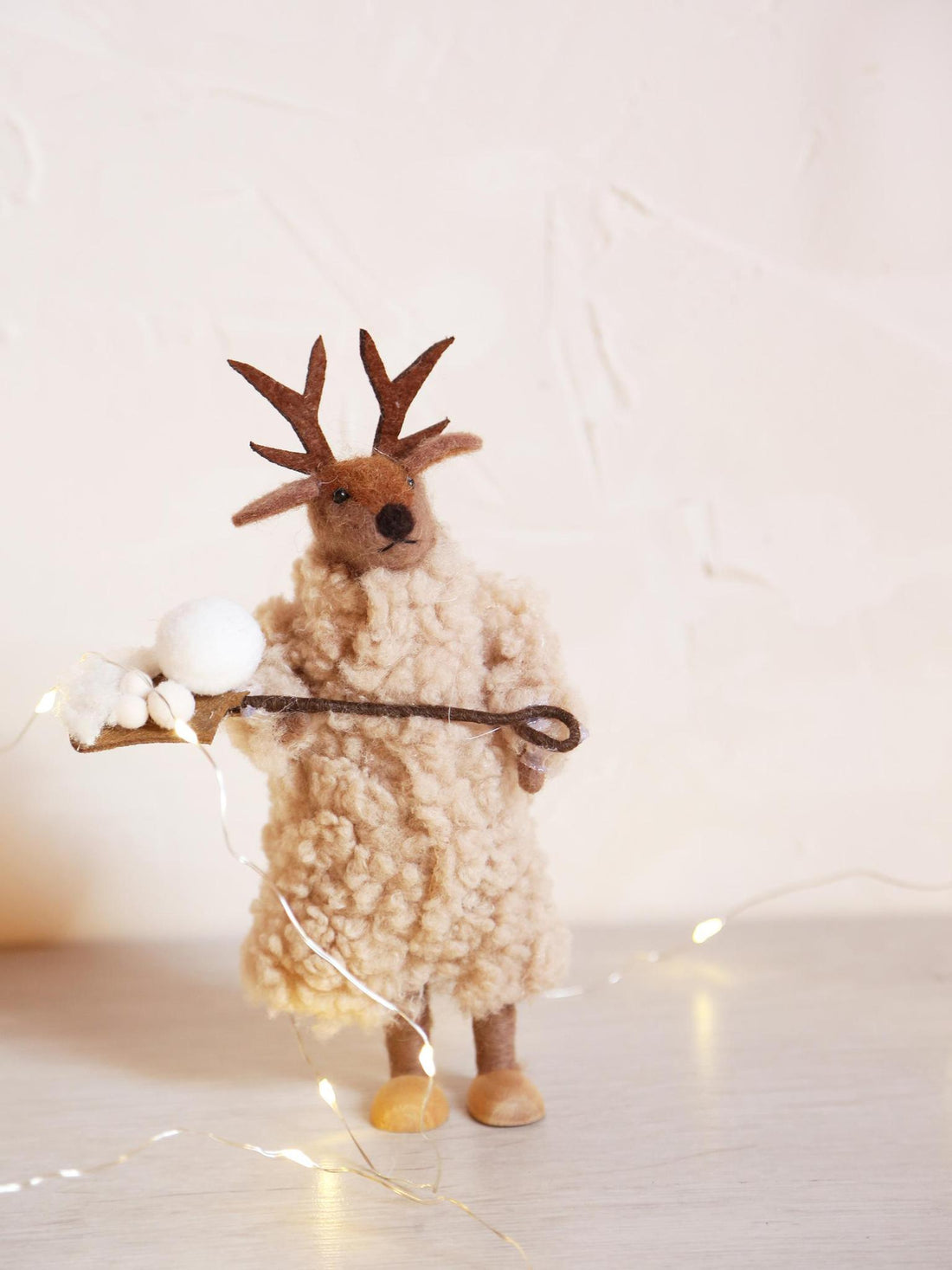 Snowy Shovel Reindeer Ornament