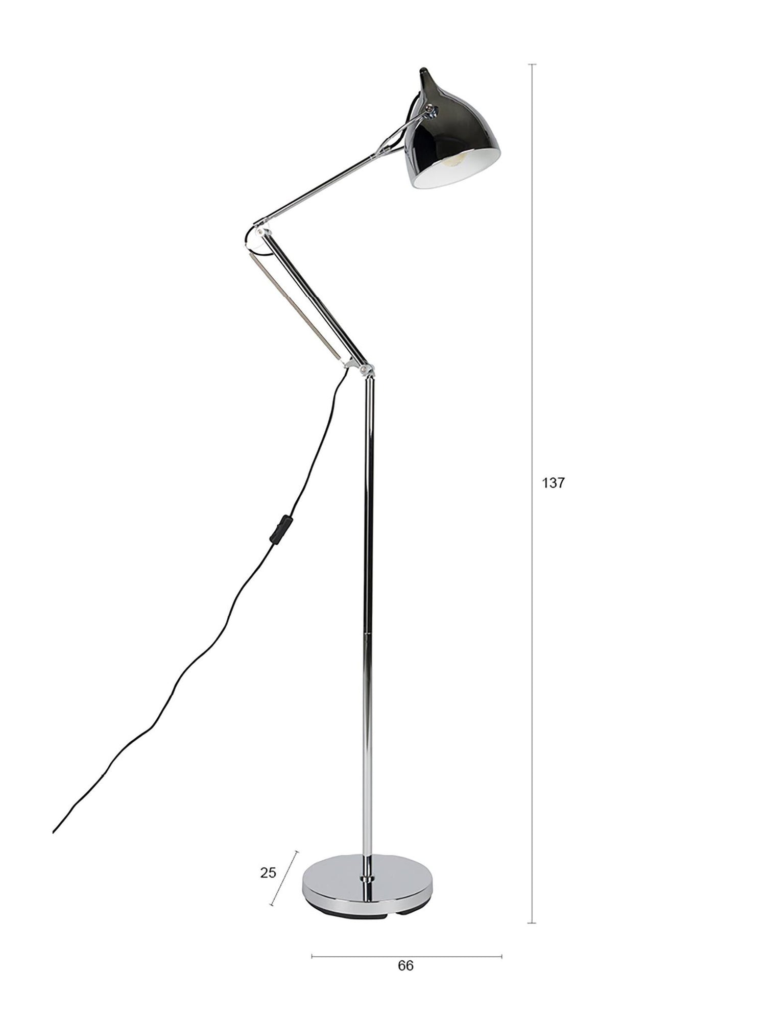 Reader Floor Lamp - Chrome