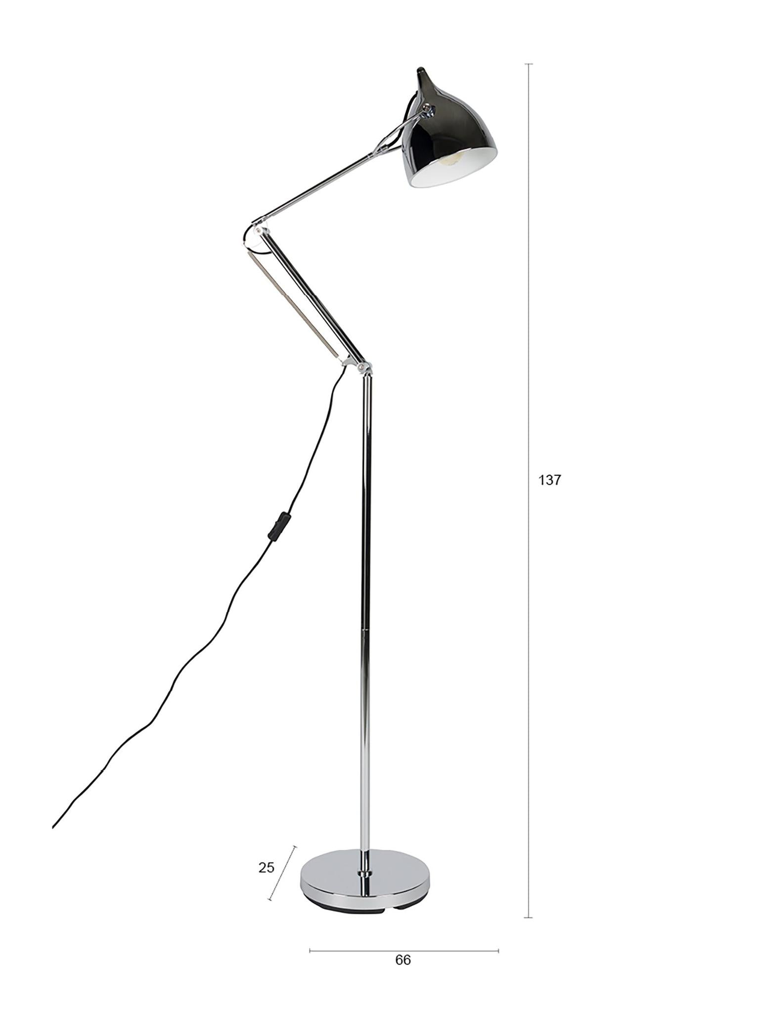 Reader Floor Lamp - Chrome
