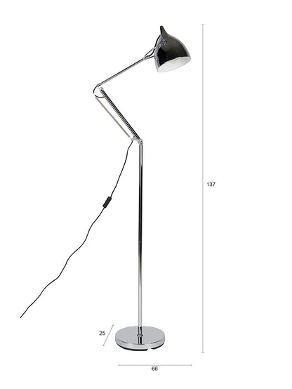 Reader Floor Lamp - Chrome