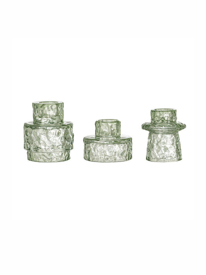 Delphia Candle Holder - Green - Set Of 3