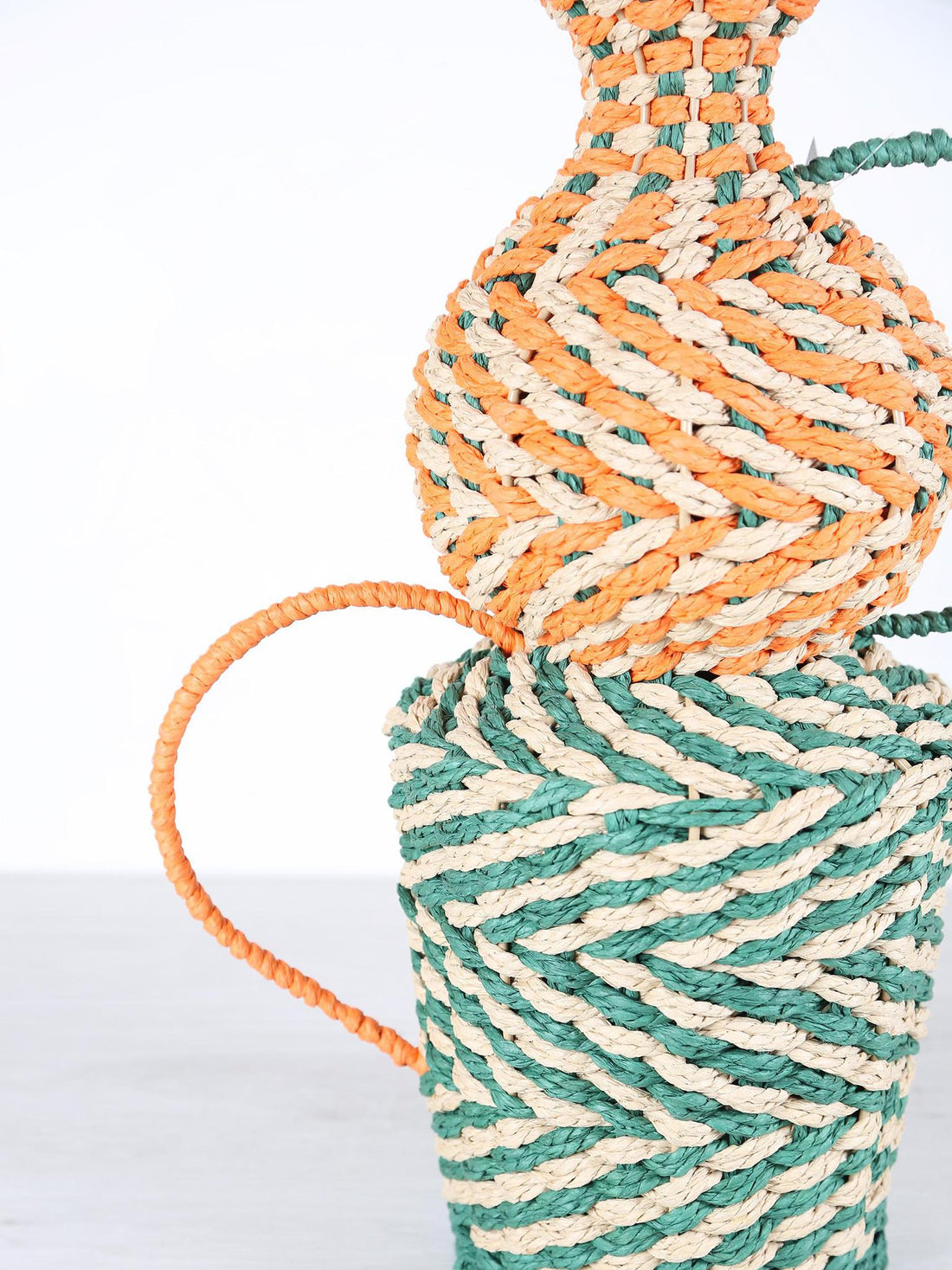 Woven Vase - Turquoise, Orange
