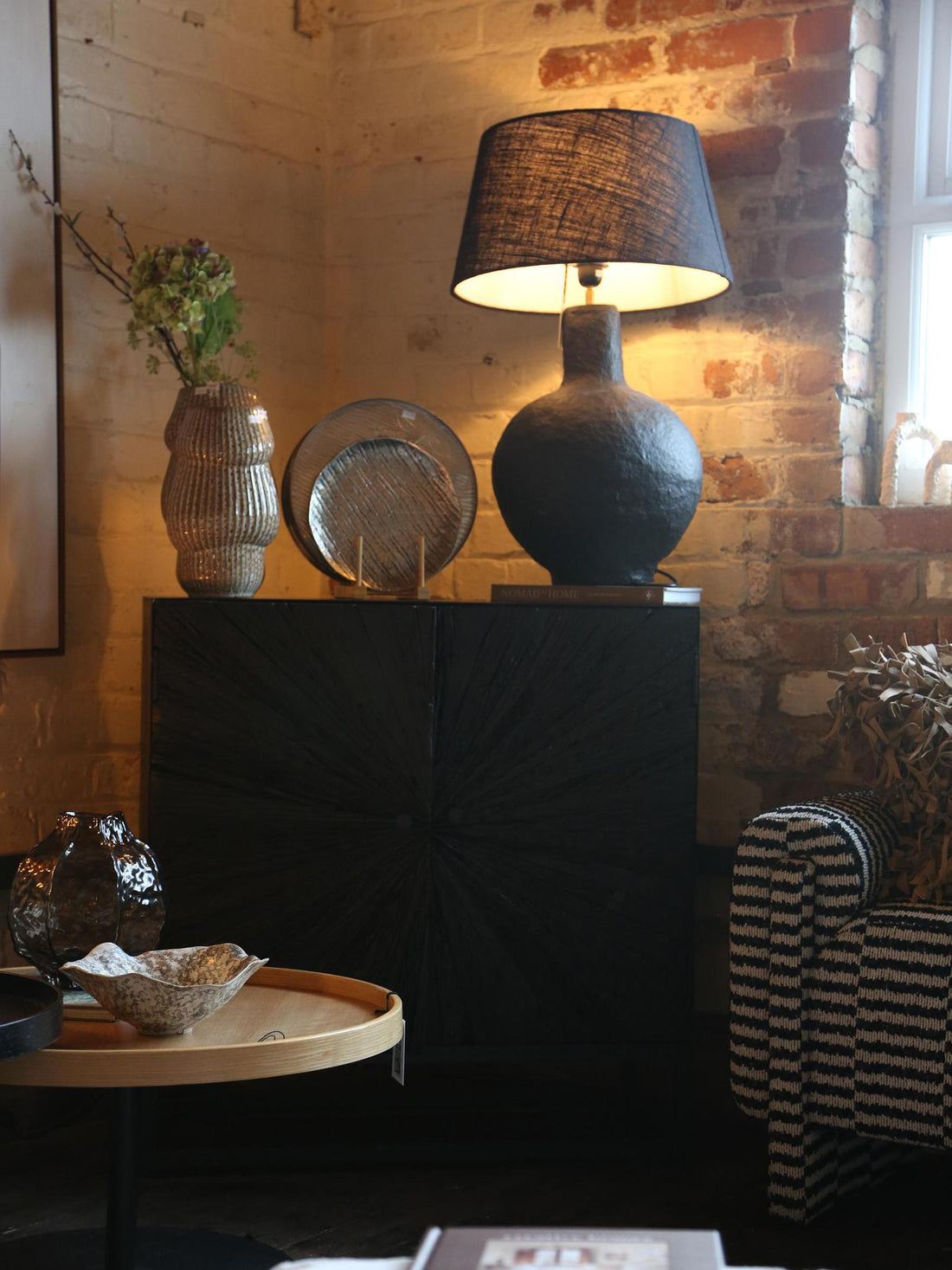 Damera Black Wooden cabinet