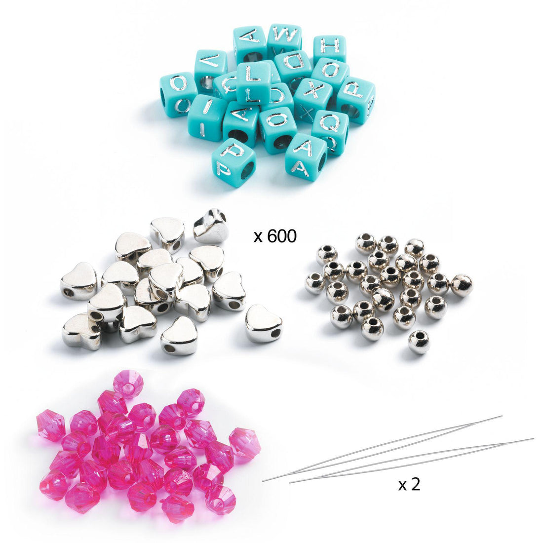 Silver Alphabet Beads