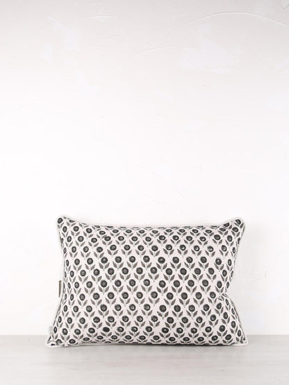 Efilia Patterned cushion Off White &amp; Sage Hues