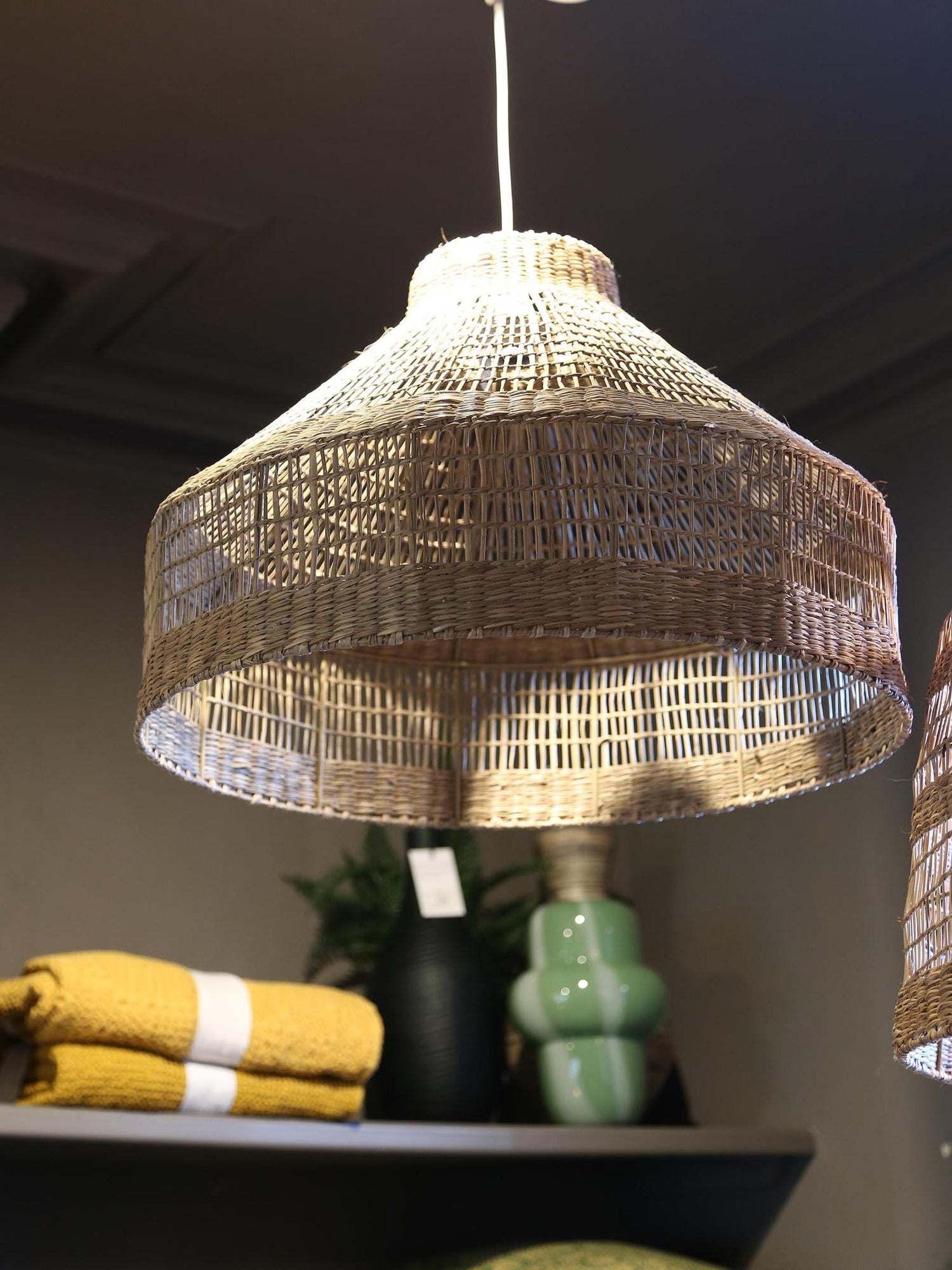 Latika Seagrass Hanging Lamp - Large