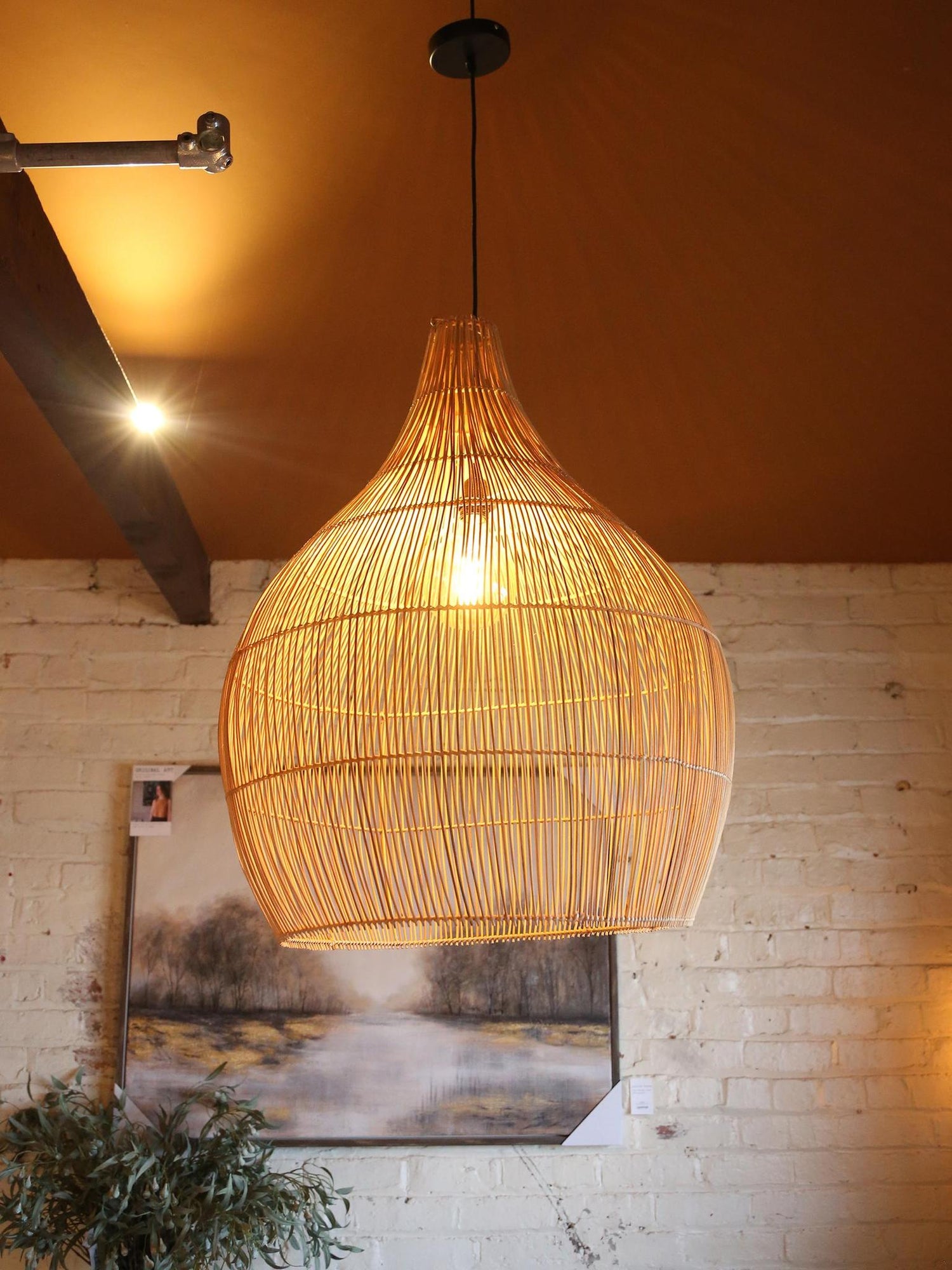 Oversized Hive Rattan Shade