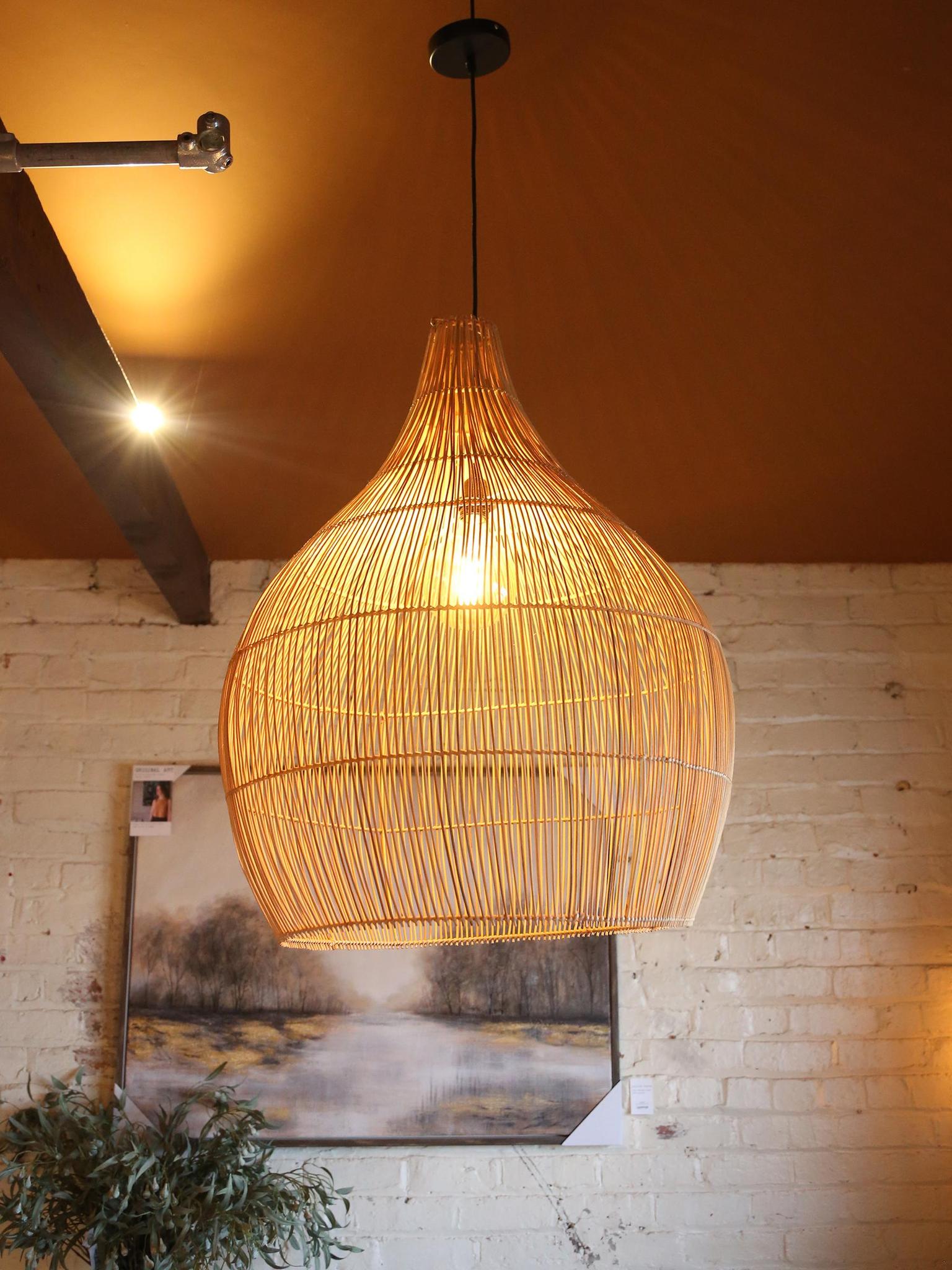 Oversized Hive Rattan Shade