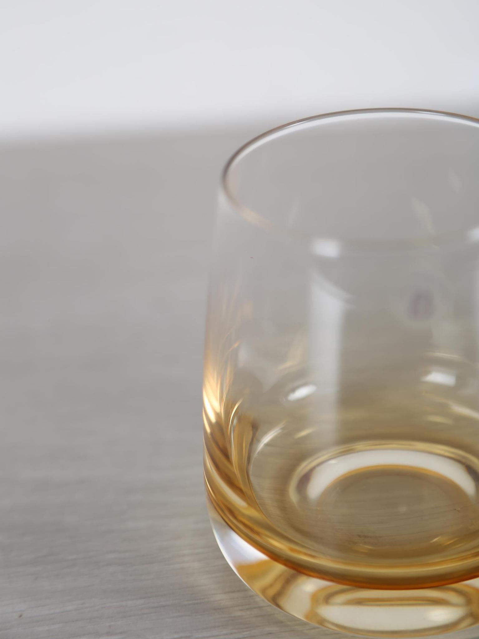 Amber Mouthblown Tumbler