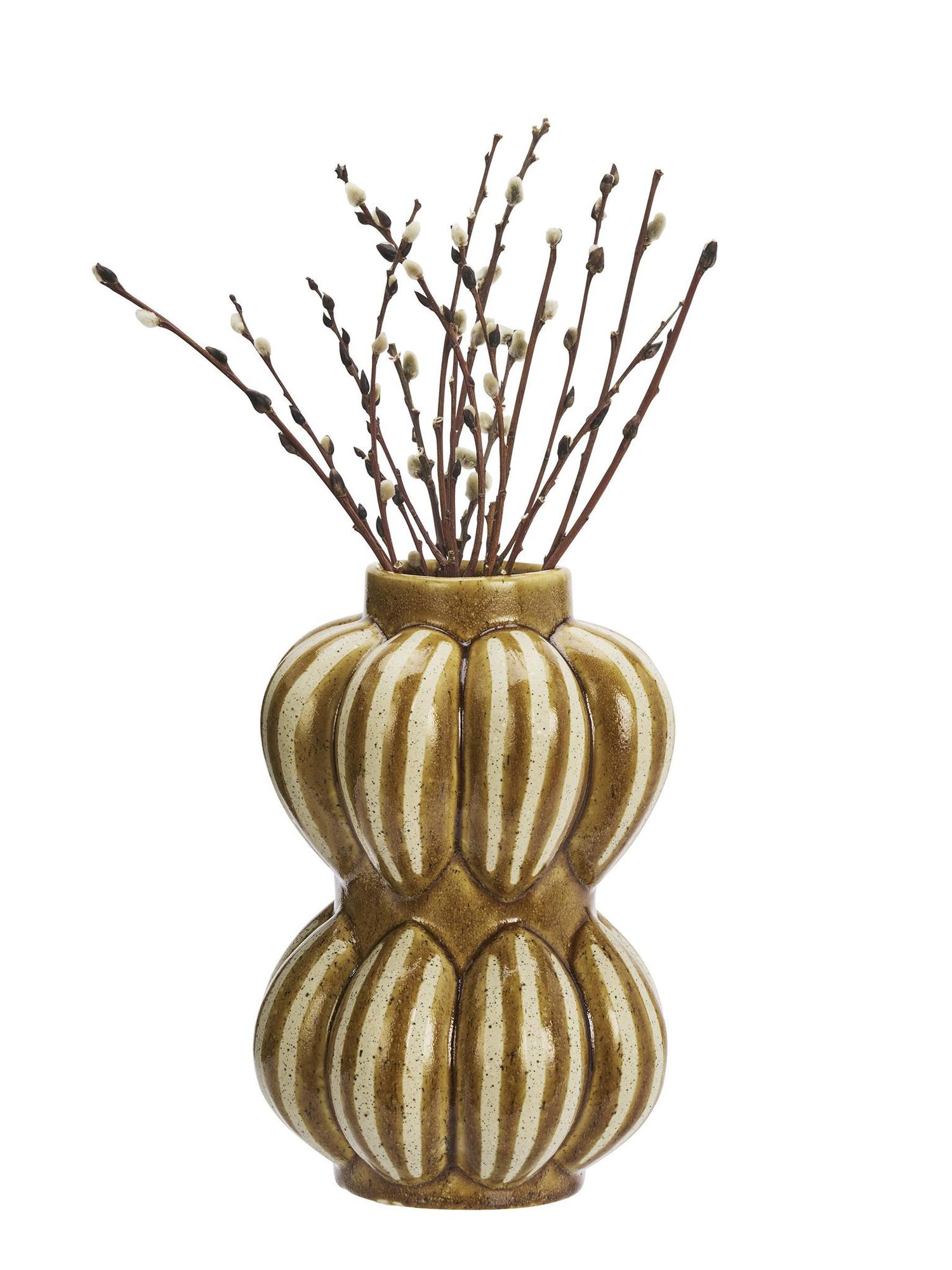 Elliah Stoneware vase - Yellow