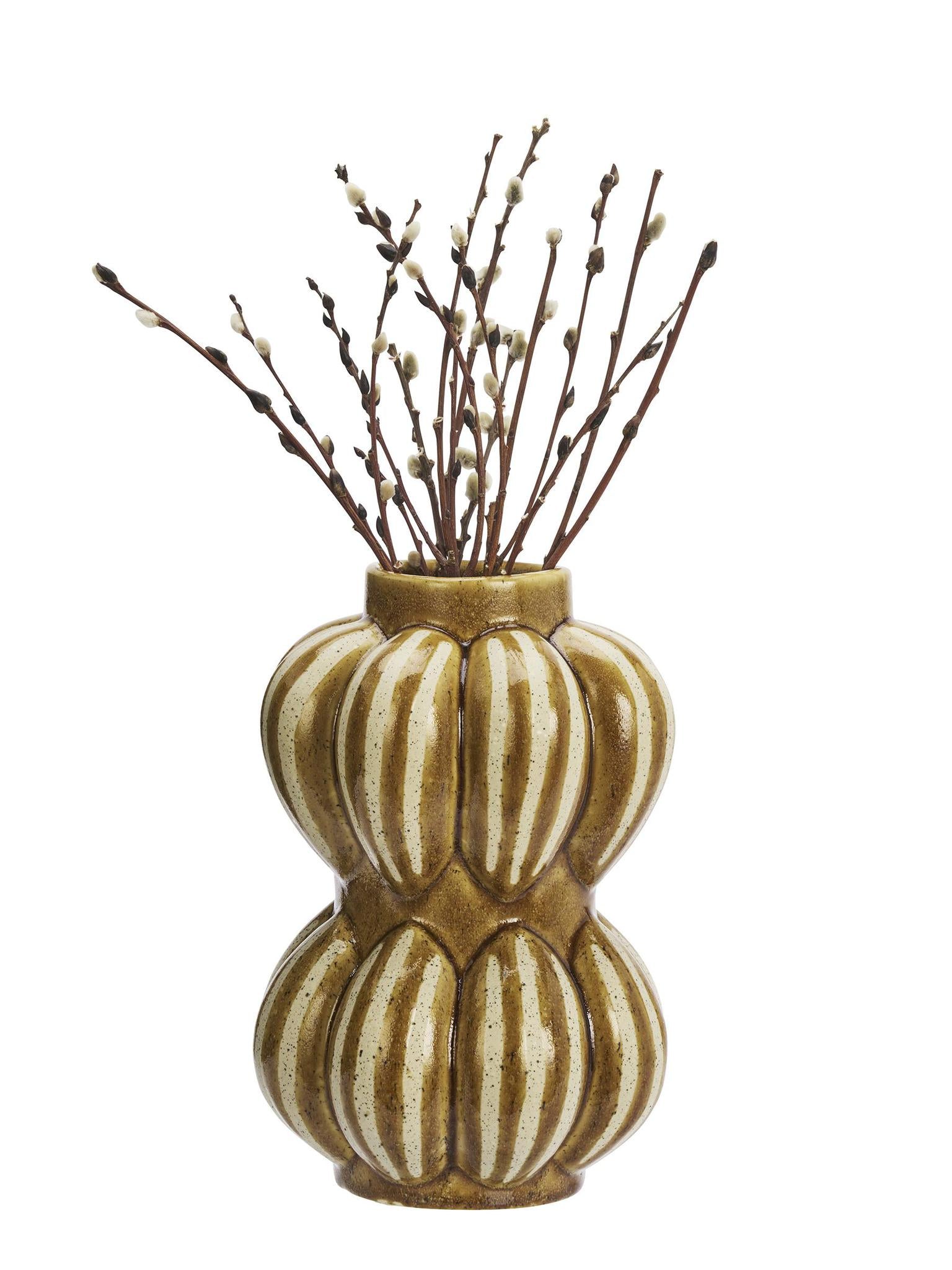 Elliah Stoneware vase - Yellow