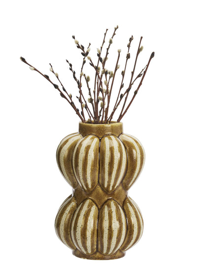 Elliah Stoneware vase - Yellow