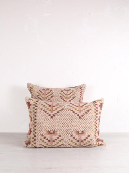 Aaina Wool And cotton cushion - Dusty pink - 2 sizes available