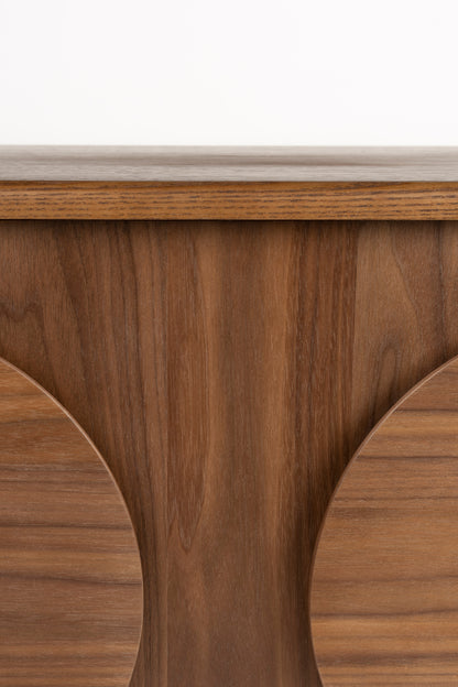Groove Wooden Cabinet - Walnut - 2 Sizes Available