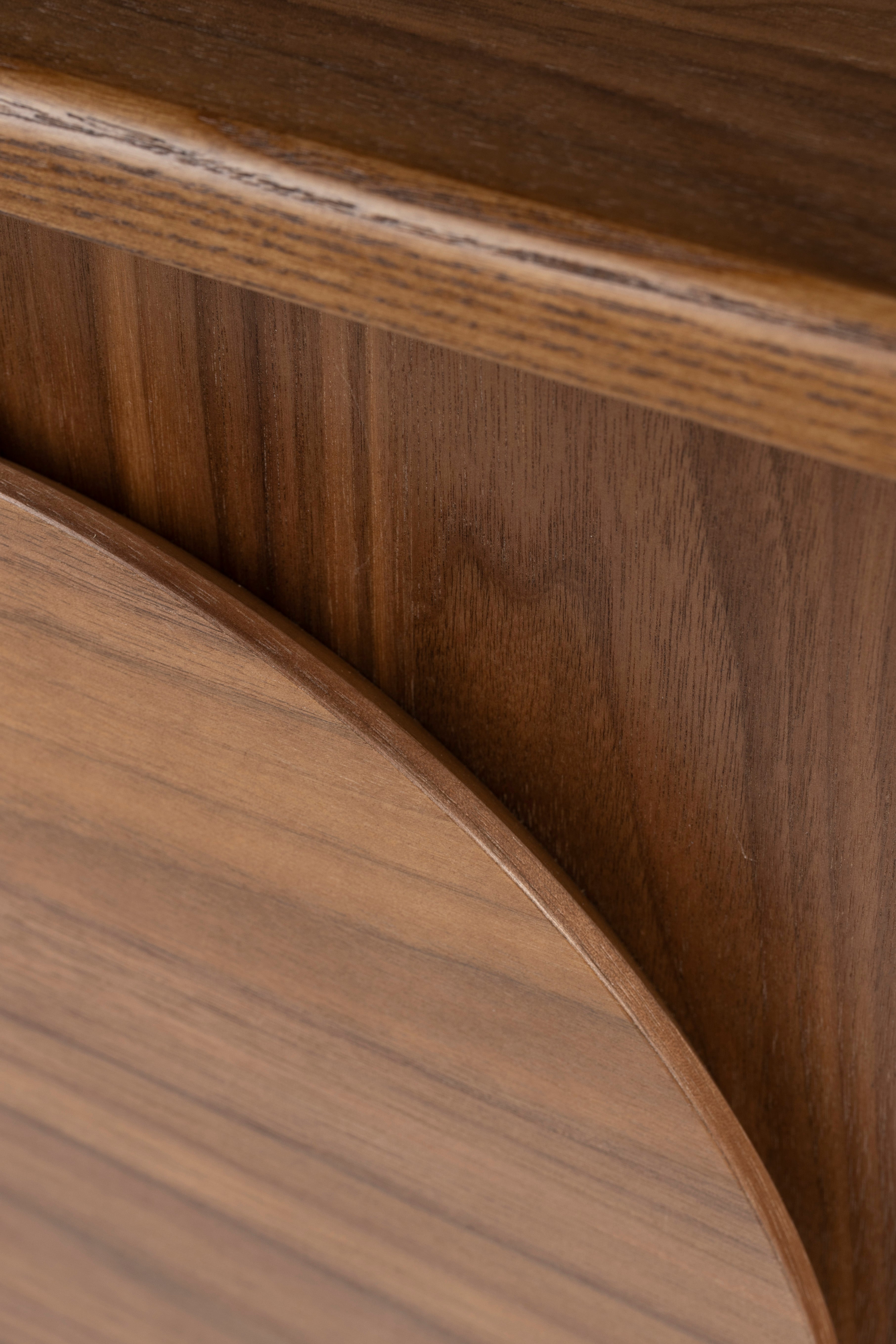 Groove Wooden Cabinet - Walnut - 2 Sizes Available