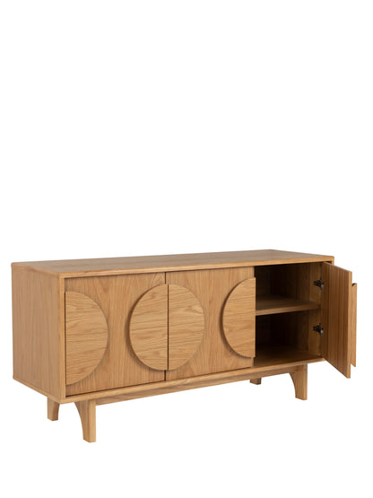 Groove Wooden Cabinet - Natural Oak - 2 Sizes Available