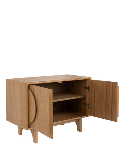Groove Wooden Cabinet - Natural Oak - 2 Sizes Available