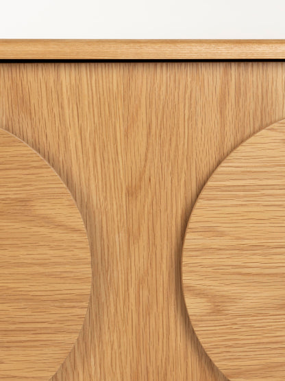 Groove Wooden Cabinet - Natural Oak - 2 Sizes Available