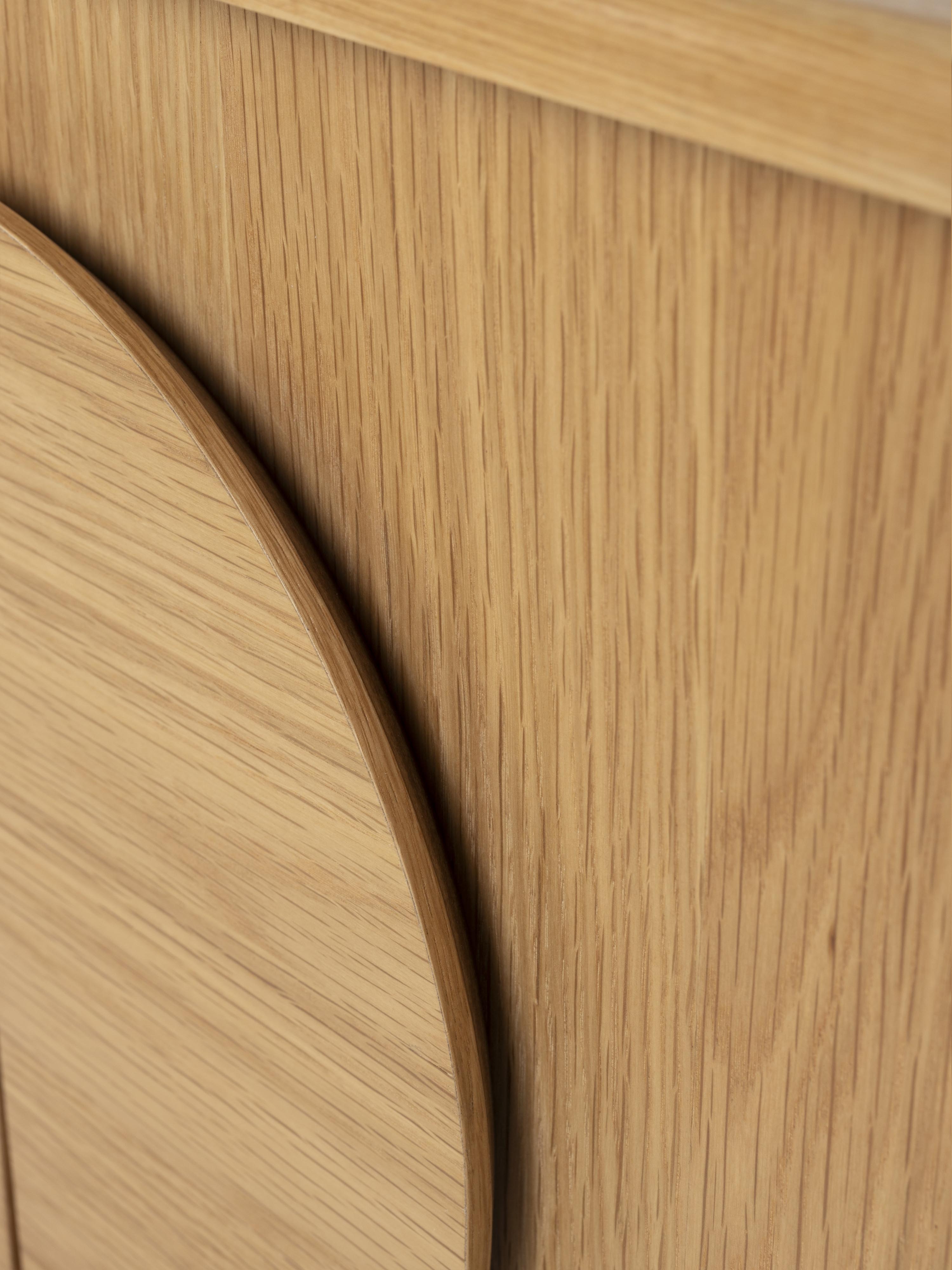 Groove Wooden Cabinet - Natural Oak - 2 Sizes Available