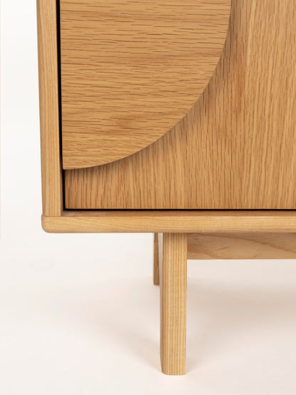 Groove Wooden Cabinet - Natural Oak - 2 Sizes Available