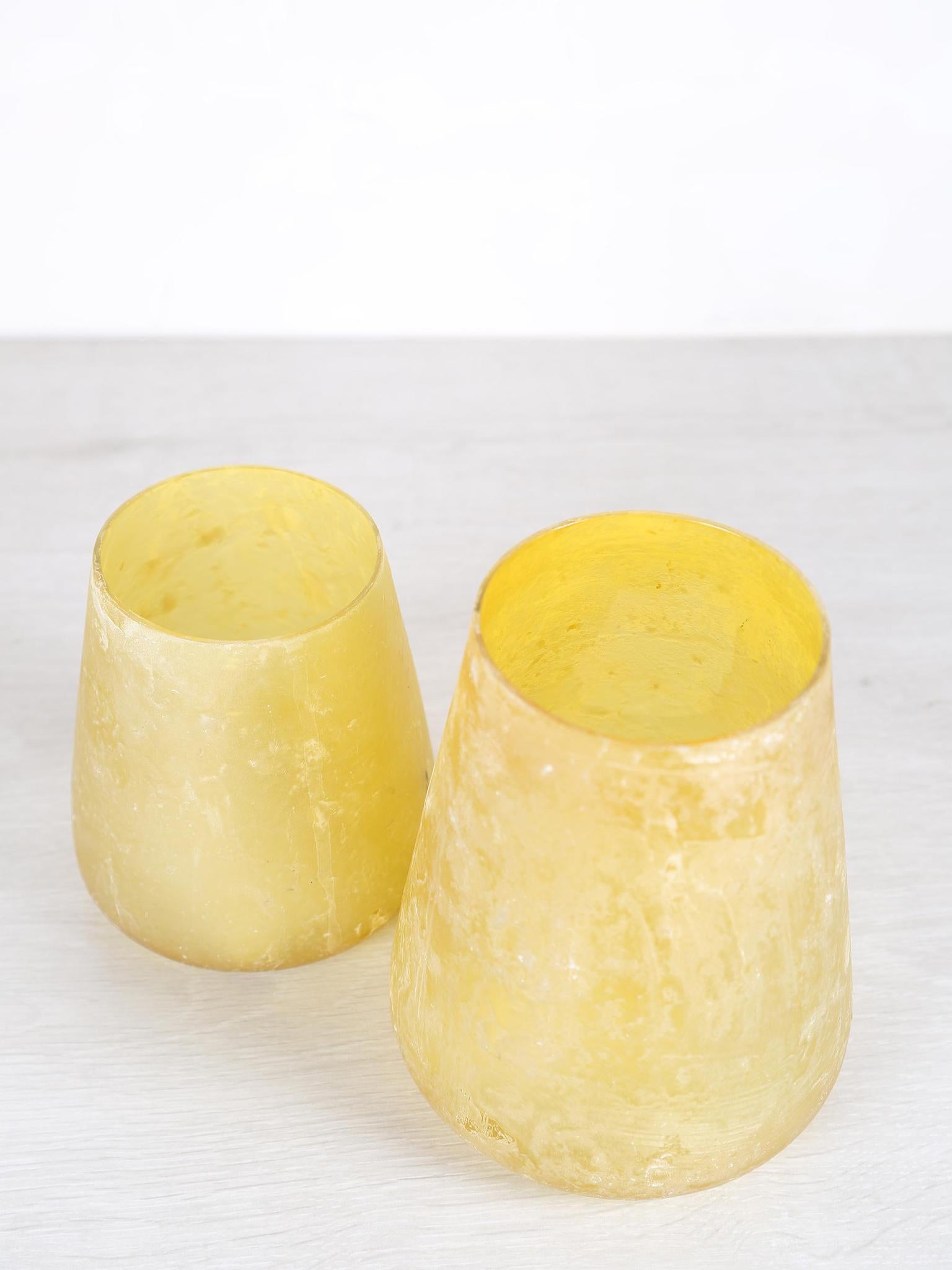 Ceirrah Glass Vase Stormlight  - Yellow - 2 Sizes Available
