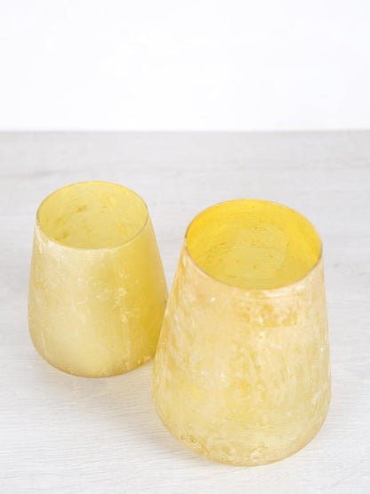 Ceirrah Glass Vase Stormlight  - Yellow - 2 Sizes Available
