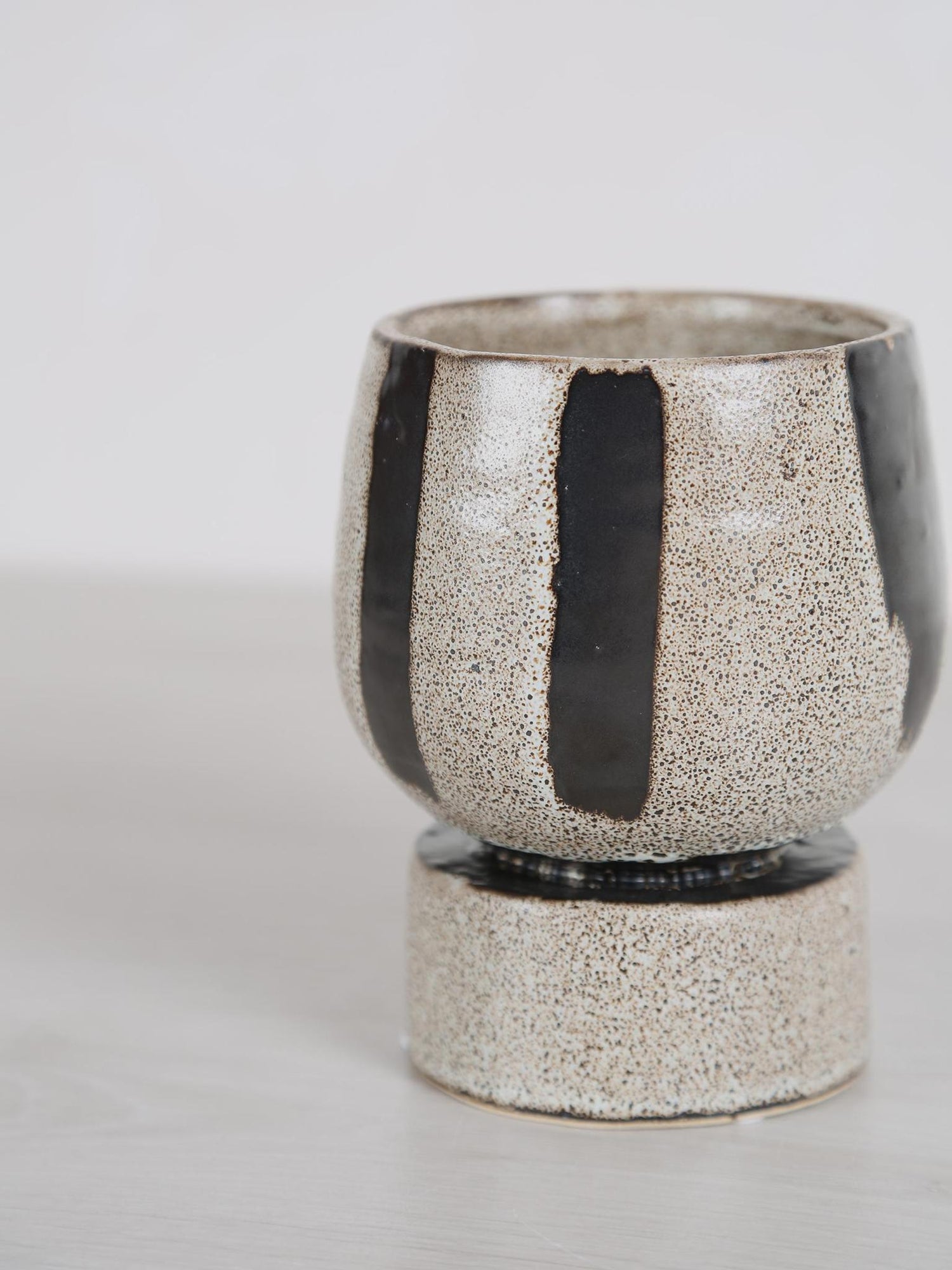 Layiah Ceramic Striped Pot Large