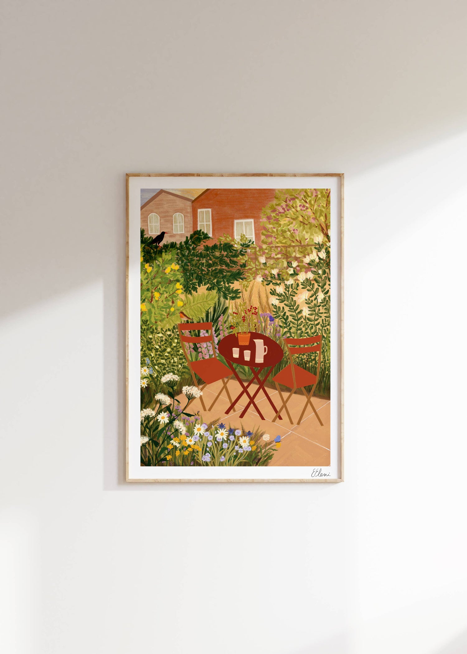 Wild Garden Art Print | Abundant Garden Illustration