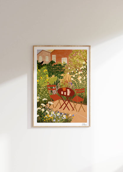 Wild Garden Art Print | Abundant Garden Illustration