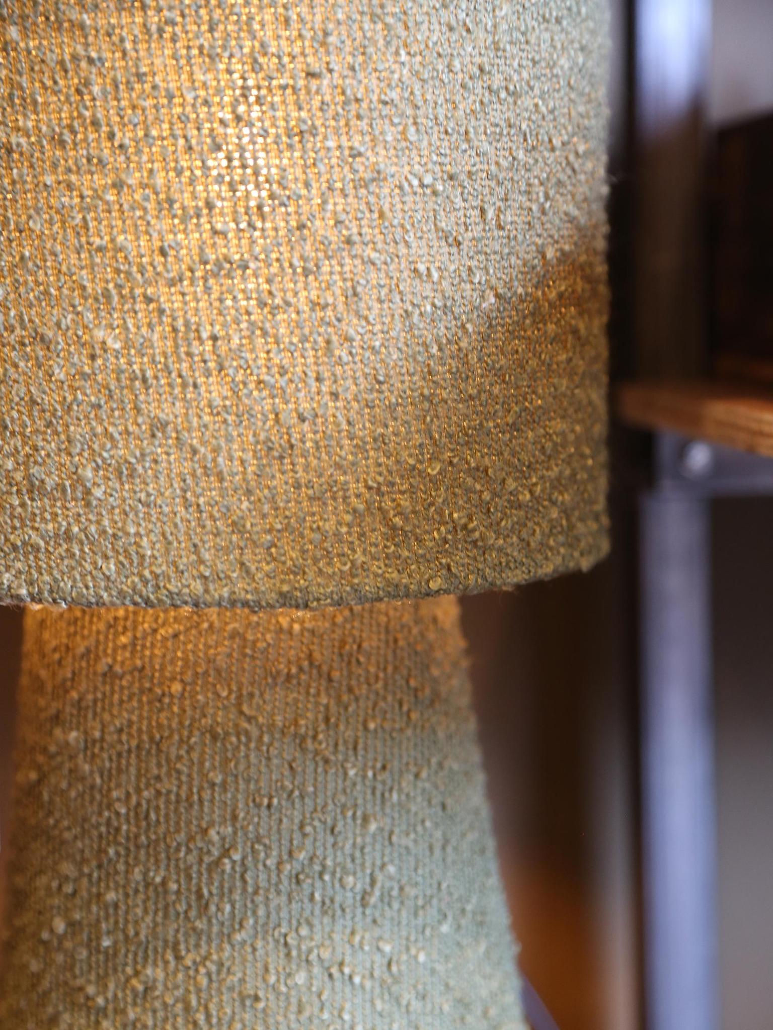 Catania Olive Green Bouclè Table Lamp