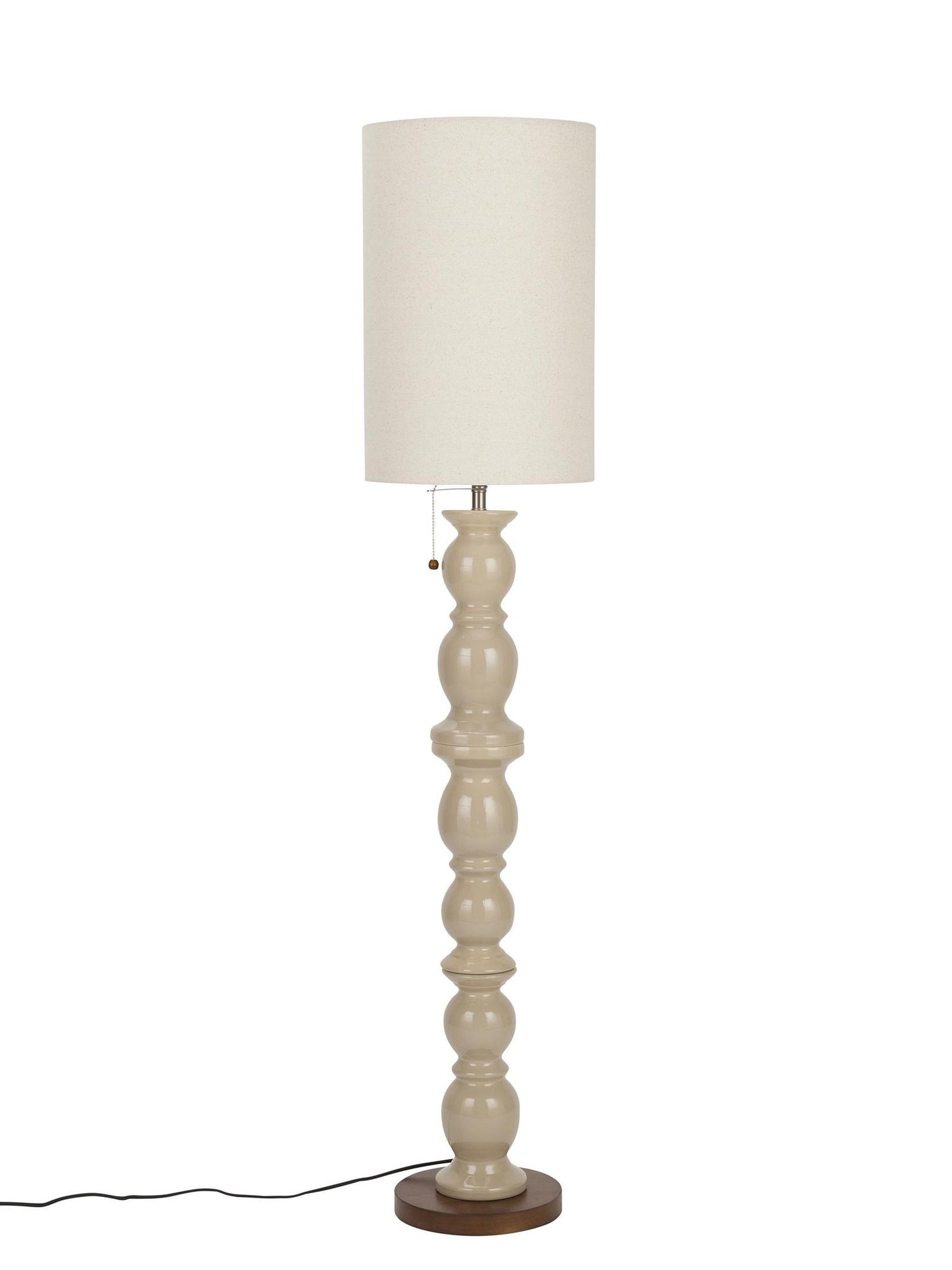 walnut brew floor lamp
