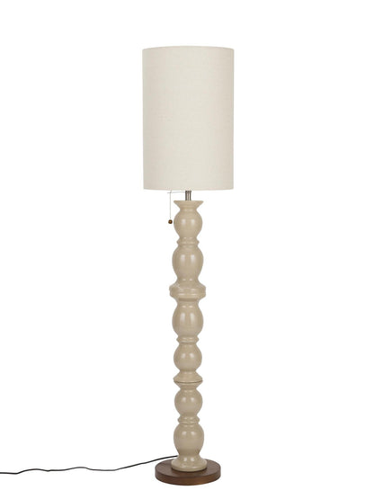 walnut brew floor lamp