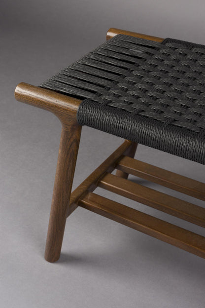Kintaro Solid Oak, Woven Bench - 2 Colours &amp; 2 Sizes Avilable