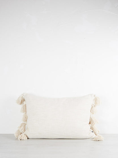 Cushion With Tassels - Off White