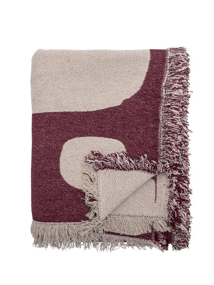 Olica Throw Red, Recycled Cotton