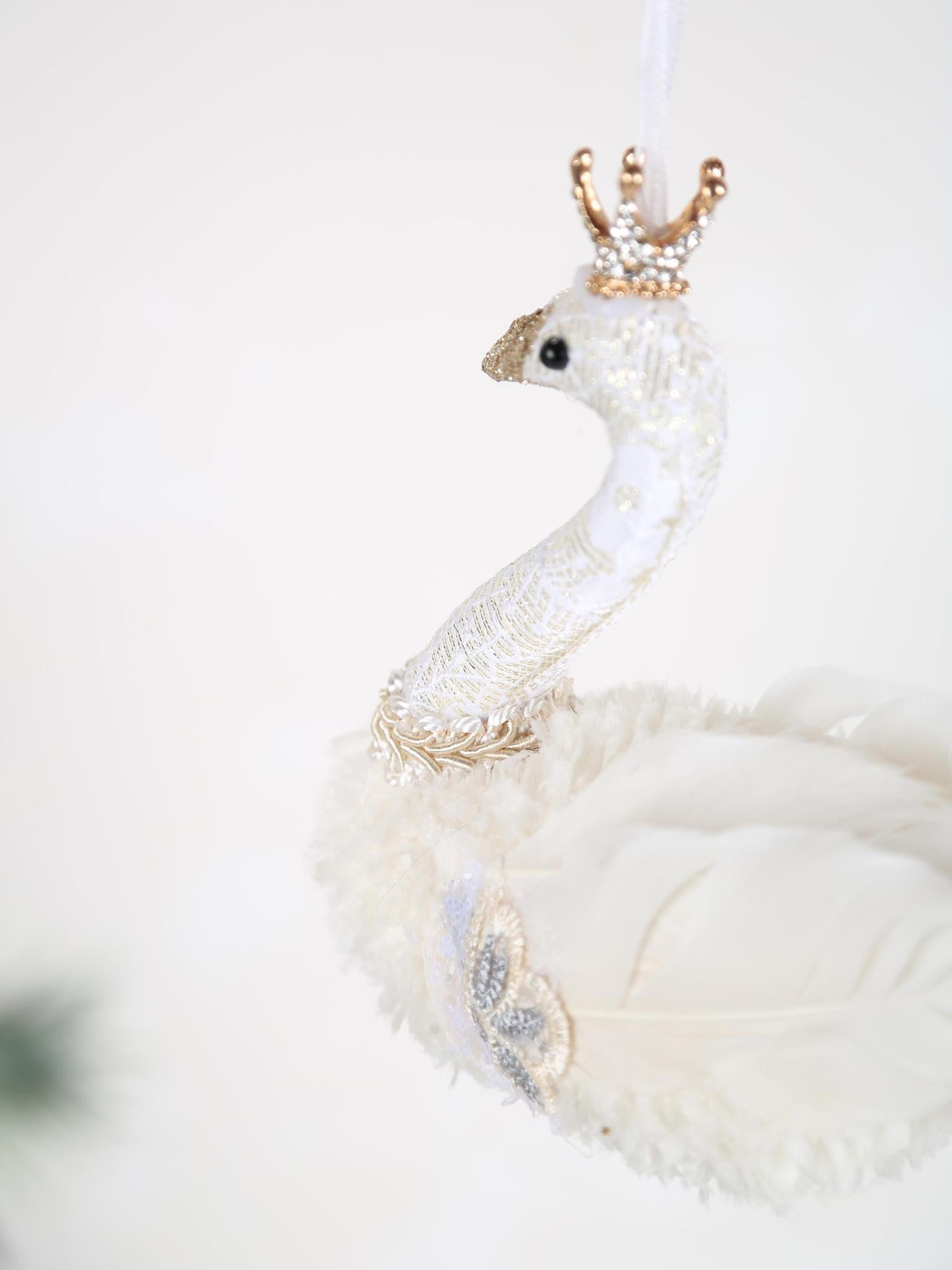 Decorative Embroidered Swan