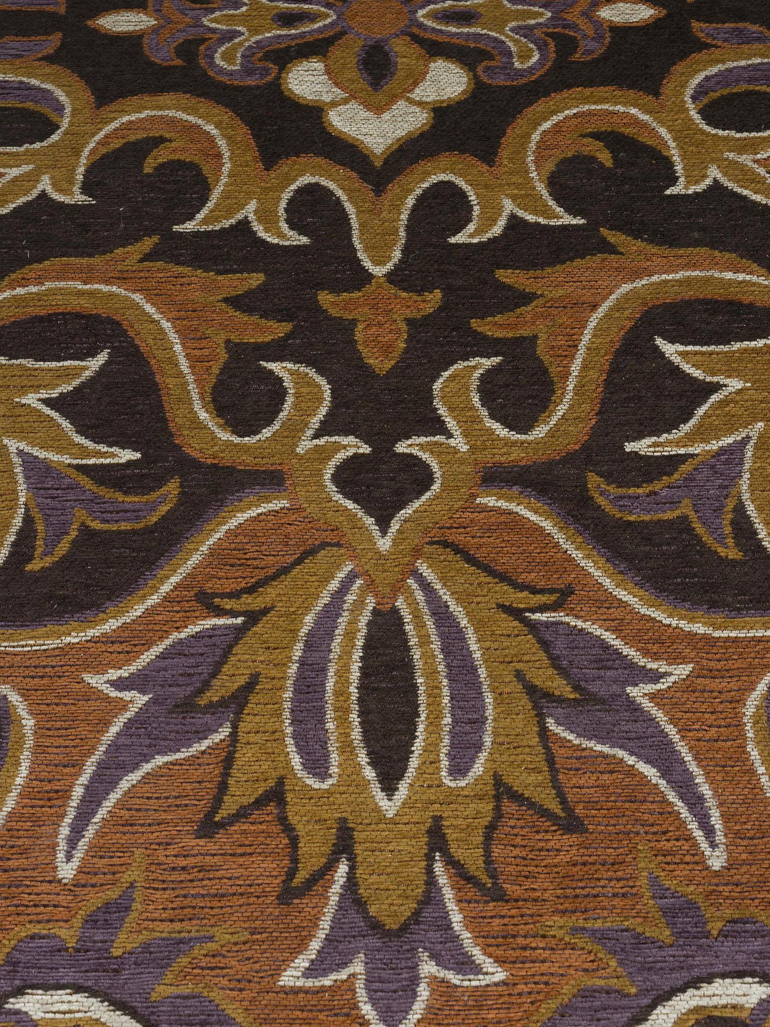 Bashmira Patterned Rug - Burnt orange, Deep Purple