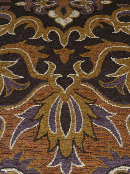 Bashmira Patterned Rug - Burnt orange, Deep Purple