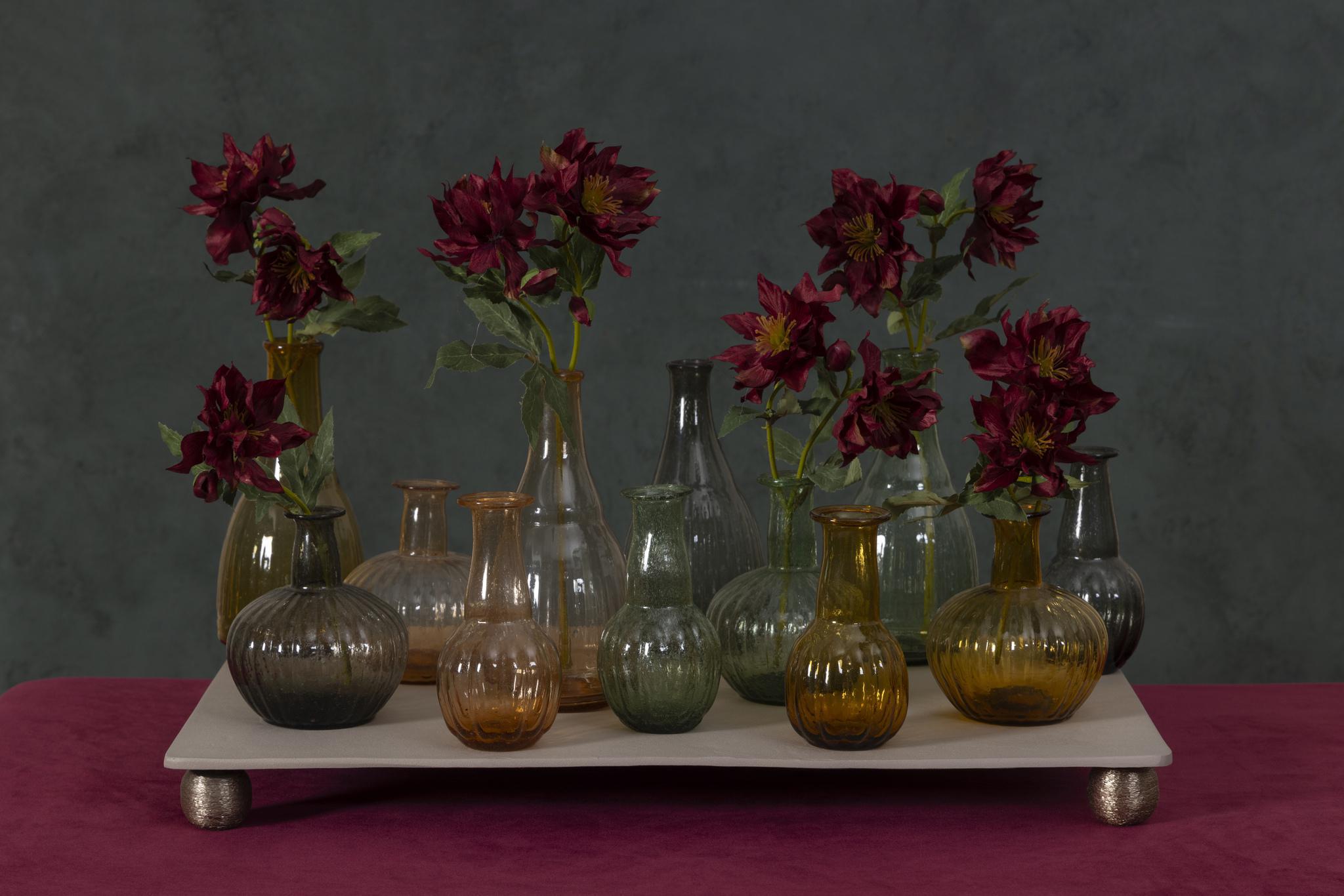 Fann Recycled Glass Vase - Yellow