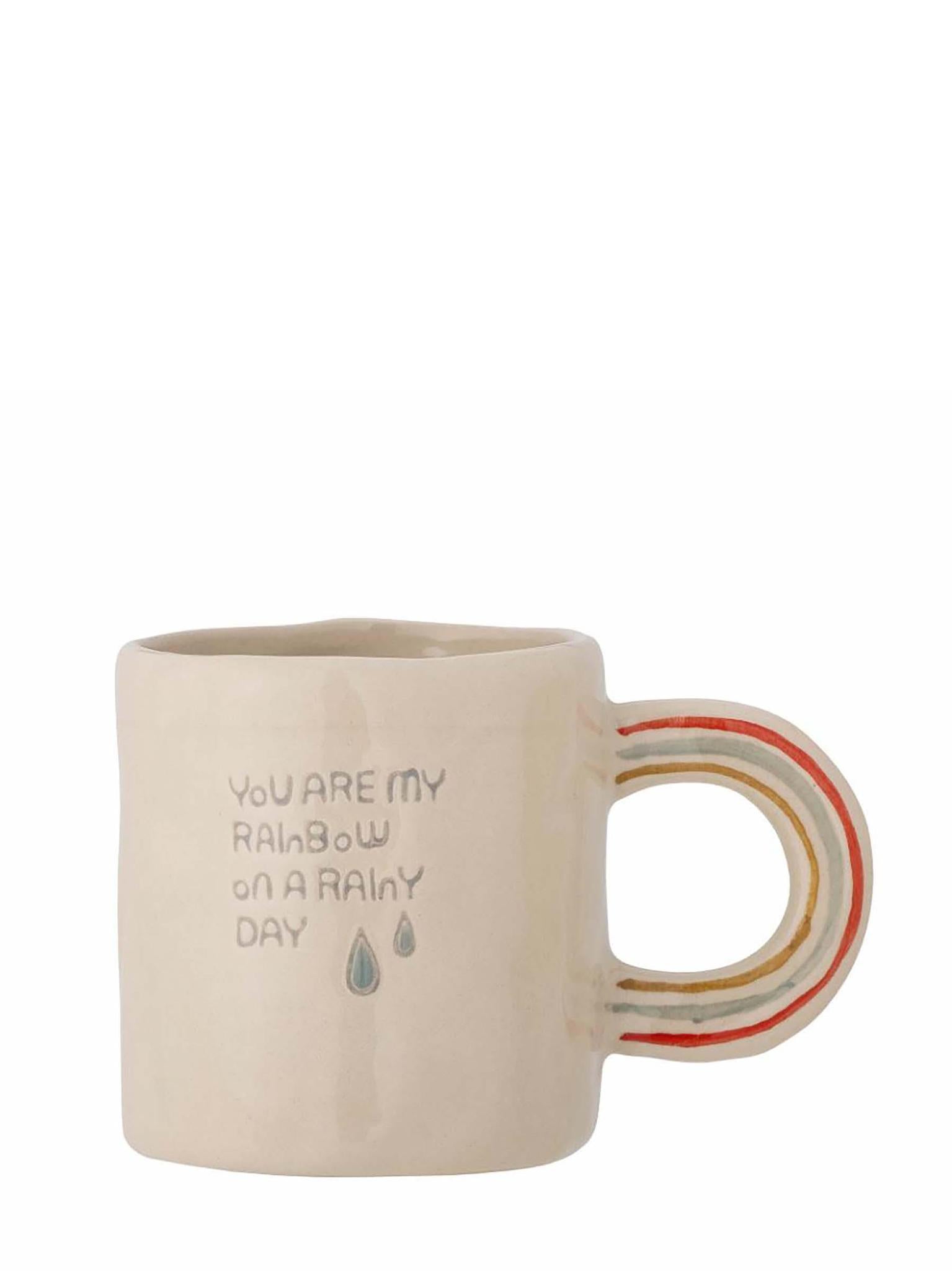 Rainbow Stoneware Mug in Printed Wooden Box