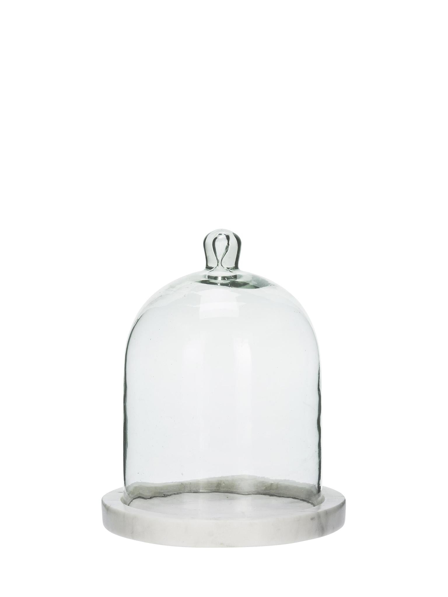 Glass Cake Stand With Marble Base