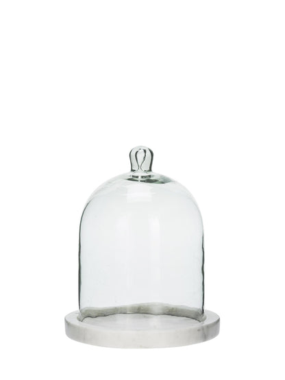 Glass Cake Stand With Marble Base