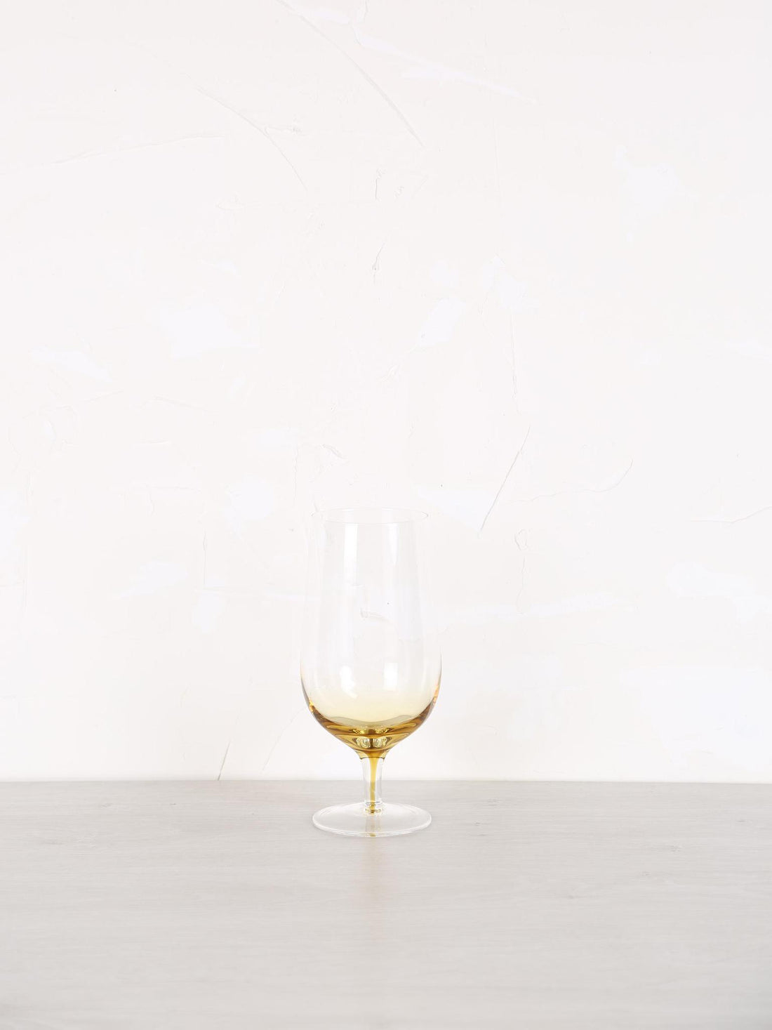 Amber Mouthblown Beer Glass