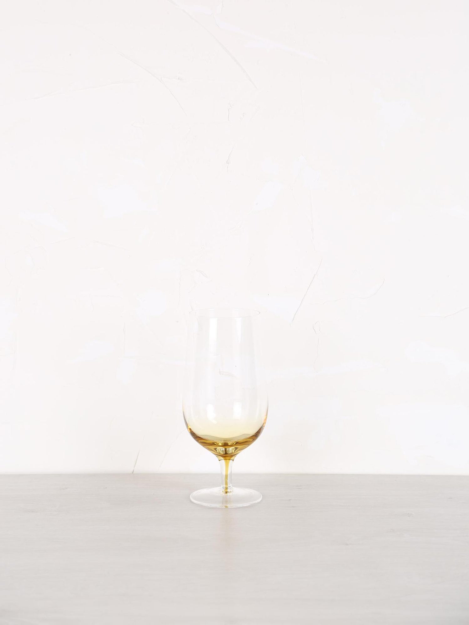 Amber Mouthblown Beer Glass