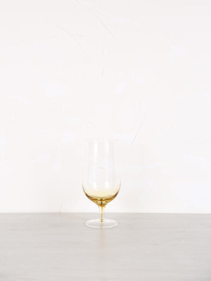Amber Mouthblown Beer Glass