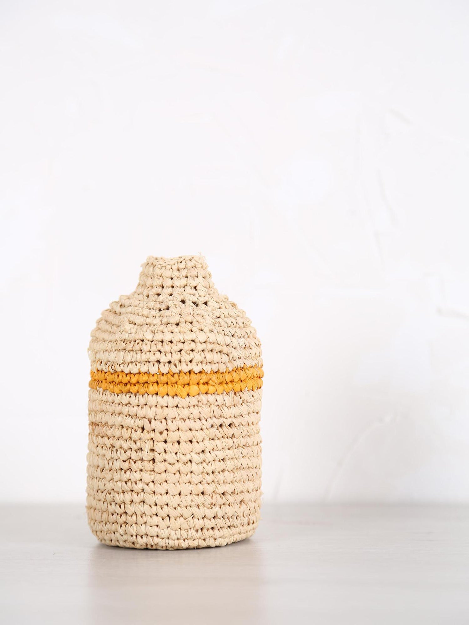 Small Woven Horizontal Striped Bud/Bottle Vase - 2 colours available